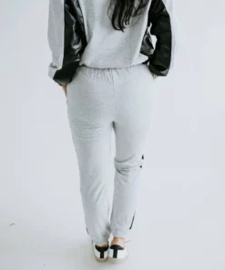 Strut & Bolt Bottoms Maxwell Faux Leather Contrast Jogger 23 Strut & Bolt Bottoms Maxwell Faux Leather Contrast Jogger