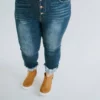 Risen Curvy Sally Button Fly Skinny Jean