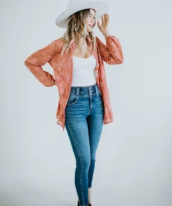 Sunday Up Tops Kessley Floral Jacquard Top