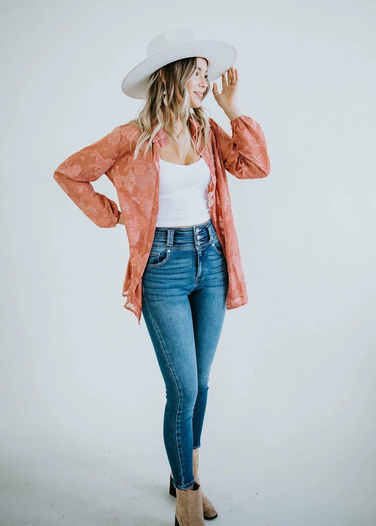 Sunday Up Tops Kessley Floral Jacquard Top 3 Sunday Up Tops Kessley Floral Jacquard Top