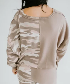 Ocean Drive Ezra Cropped Colorblock Sweatshirt