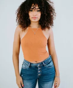 By Together Tops Happy Hour Cropped Halter Top