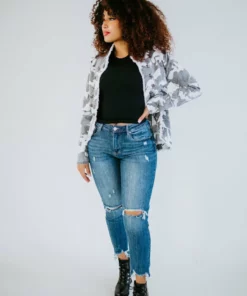 Venti6 Outerwear Pepper Camo Military Jacket