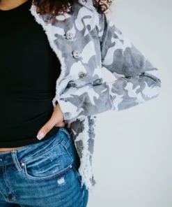 Venti6 Outerwear Pepper Camo Military Jacket