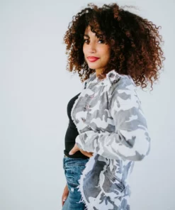 Venti6 Outerwear Pepper Camo Military Jacket