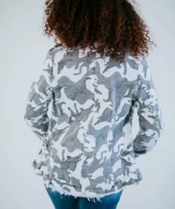 Venti6 Outerwear Pepper Camo Military Jacket