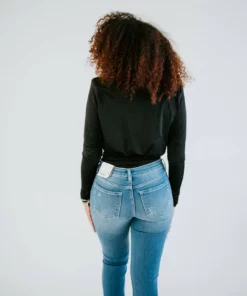 Venti6 Tops Poppy Cowl Neck Bodysuit