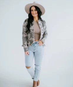 Venti6 Outerwear Pepper Camo Military Jacket