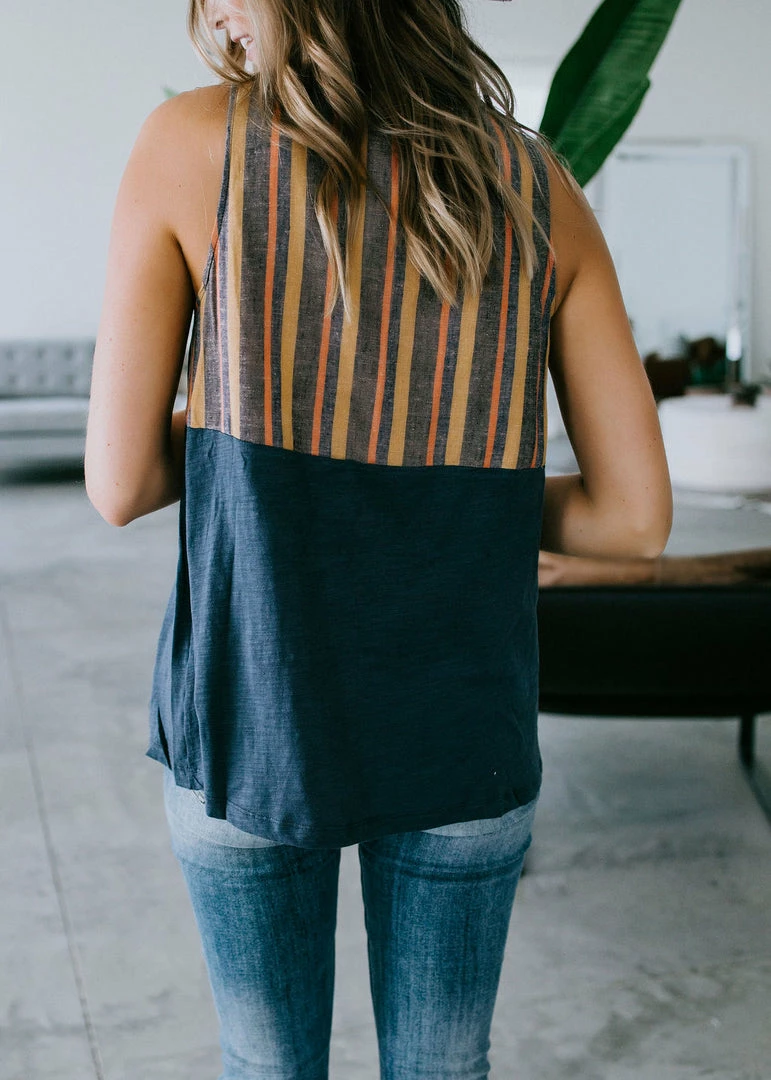 Doe & Rae Kamryn Striped Tank Tops 5 Doe & Rae Kamryn Striped Tank Tops