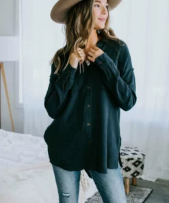 Hem & Thread, Inc Tops Marlo Stud Button Up Top