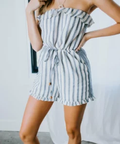 Hem & Thread Percie Striped Romper