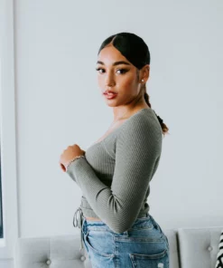 Be Cool Sierra Ribbed Knit Top Tops