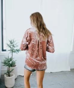 Mystree, Inc. Tops Crush On You Velvet Top