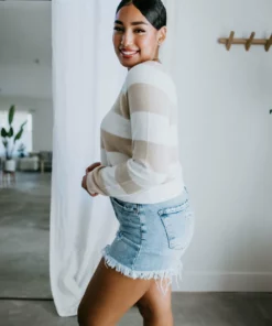 Hem & Thread Tops Keisha Stripe Sweater 9 Hem & Thread Tops Keisha Stripe Sweater