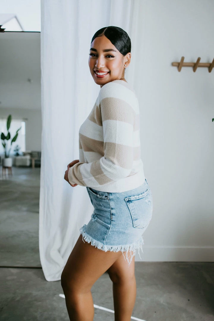 Hem & Thread Tops Keisha Stripe Sweater 5 Hem & Thread Tops Keisha Stripe Sweater