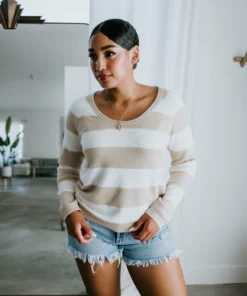 Hem & Thread Tops Keisha Stripe Sweater 11 Hem & Thread Tops Keisha Stripe Sweater