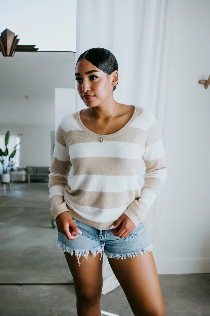 Hem & Thread Tops Keisha Stripe Sweater 7 Hem & Thread Tops Keisha Stripe Sweater