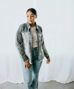 Mystree, Inc. Shawnee Mixed Denim Shacket Outerwear