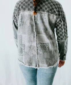 Mystree, Inc. Shawnee Mixed Denim Shacket Outerwear