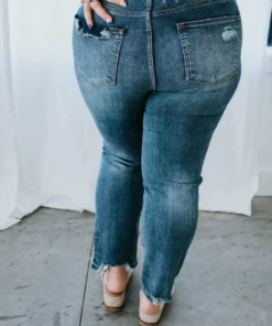 Risen Chloe Vintage Washed Straight Jean Curvy