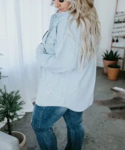 Risen On Record Denim Top