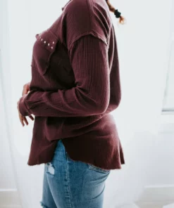 Hem & Thread, Inc Tops Marlo Stud Button Up Top