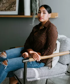 Hem & Thread Kibby Button Up Plaid Top Tops