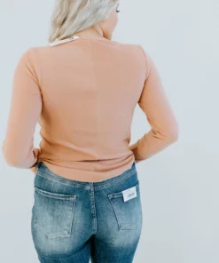 Very J Tops Glory Days Brushed Henley Top