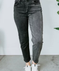 Risen Cassandra Two Tone Girlfriend Jean Curvy