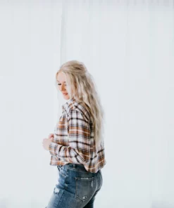 Trend Notes Jesse Cropped Plaid Top