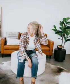 Trend Notes Jesse Cropped Plaid Top