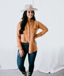 Hem & Thread, Inc Tops Marlo Stud Button Up Top