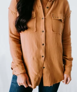 Hem & Thread, Inc Tops Marlo Stud Button Up Top