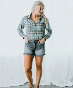 Trend Notes Jesse Cropped Plaid Top