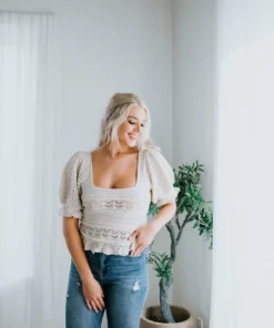 Bibi Tops Follow Your Bliss Crochet Top