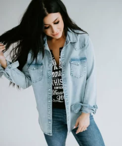 Lauriebelles Corb Lily & Lottie Pearl Snap Denim Shirt