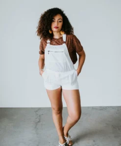 Love Stitch Around The Block Overall Shorts