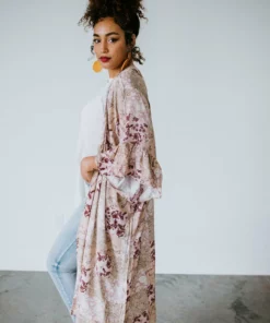 Ces Femme Golden Days Floral Kimono Curvy