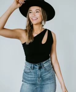 Lush Tops Aphrodite One Shoulder Bodysuit