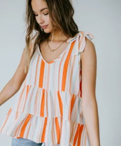 Haptics Walkin' On Sunshine Tiered Tank