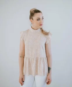 Doe & Rae Junie Leopard Flutter Sleeve Top