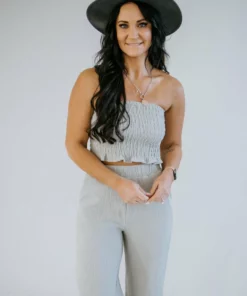 By Together Dream State Smocked Crop Top Tops