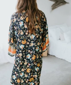 Haptics Garden Splendor Floral Kimono Curvy