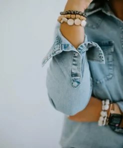 Lauriebelles Corb Lily & Lottie Pearl Snap Denim Shirt