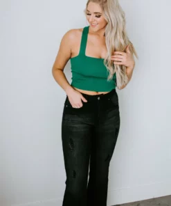 Le Lis Tops Back Story Cropped Knit Tank