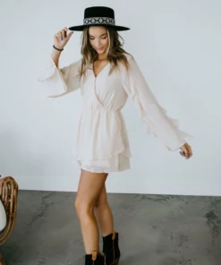 Peach Love Sunlit Soiree Romper Taylor & Olivia's Live Try On