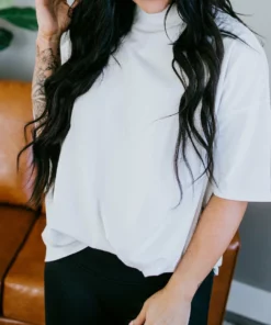 Lauriebelles Archie Mock Neck Tee By Chelsea DeBoer