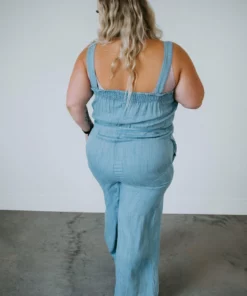 Ee:some Curvy Denim Dream Jumpsuit