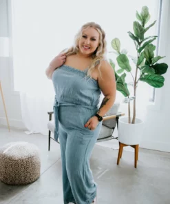 Ee:some Curvy Denim Dream Jumpsuit
