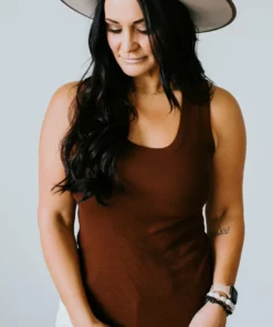 Salvia Crocker Ribbed Tank By Lily & Lottie